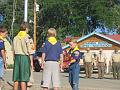 David participating in the flag ceremony at Philmont